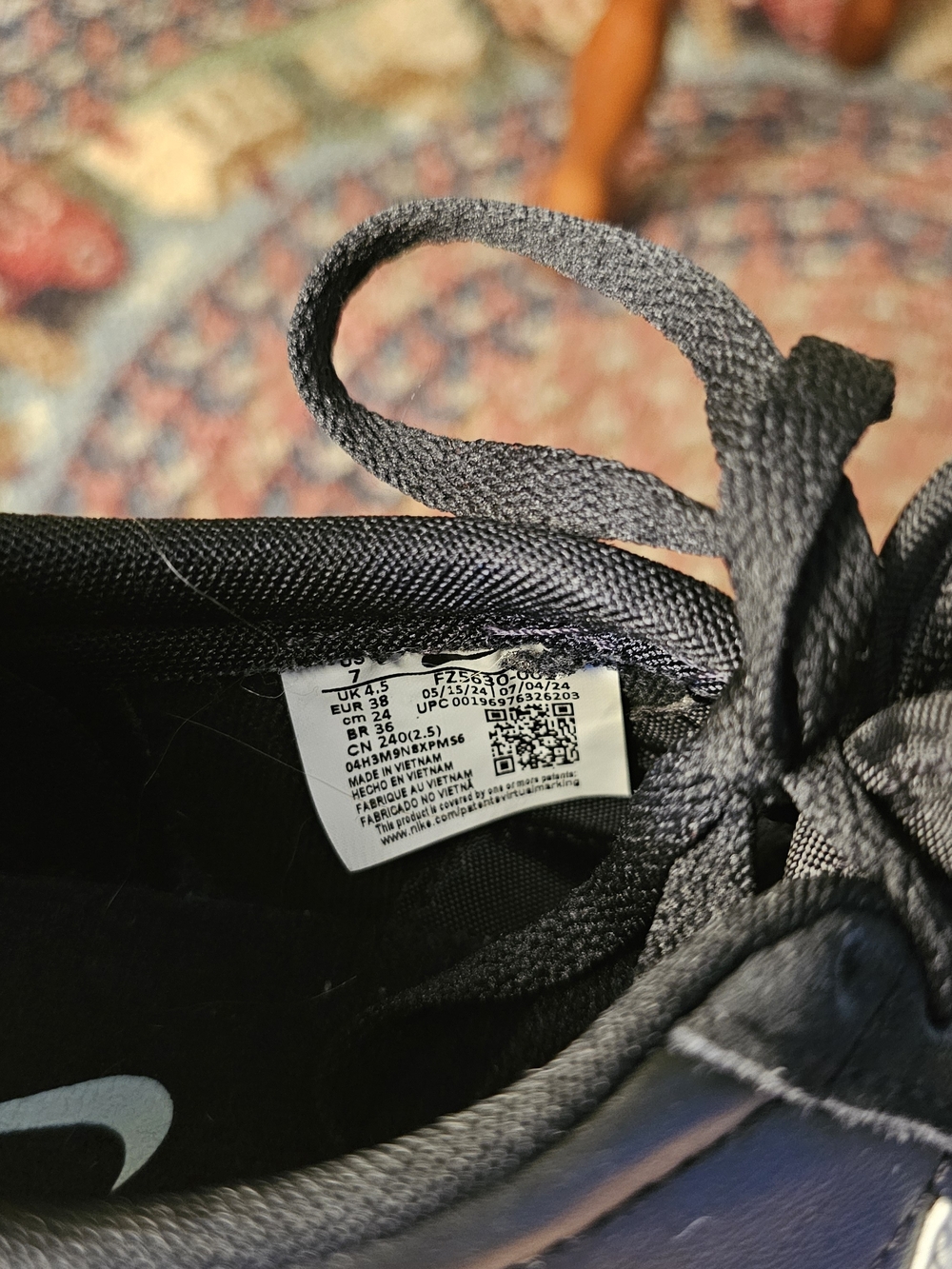 Nike Killshot 2 Leather Black Sail Gum Low Top Sneakers Women's Size 7 - Picture 7 of 8